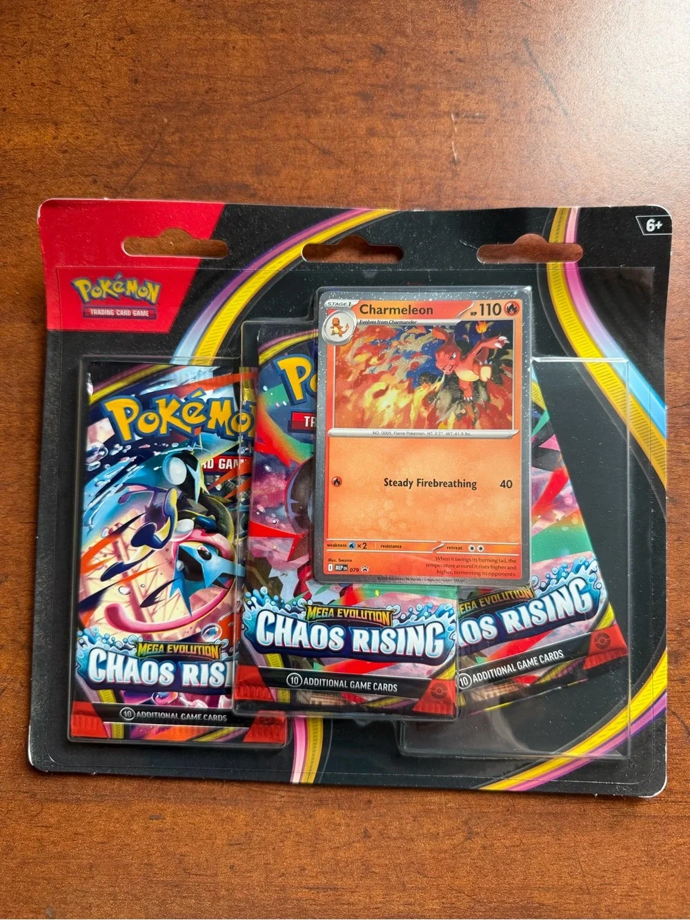Pokemon Chaos Rising Booster Pack Trio with Orange Charmeleon Promo